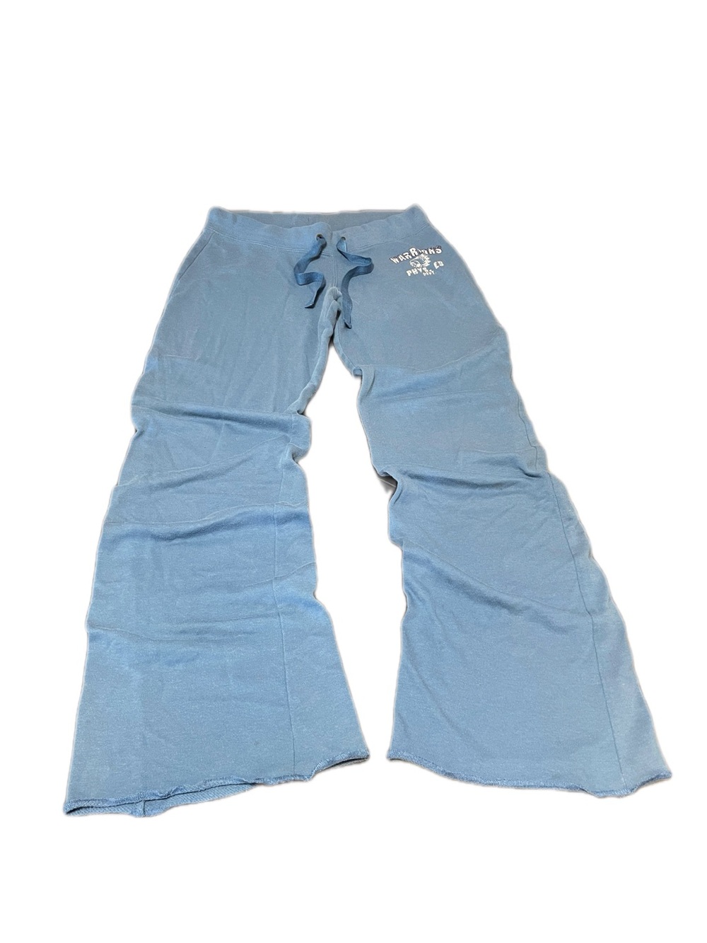 Y2K Derek Heart Pants Baggy Straight Leg Women's Blue Size M Vintage Style